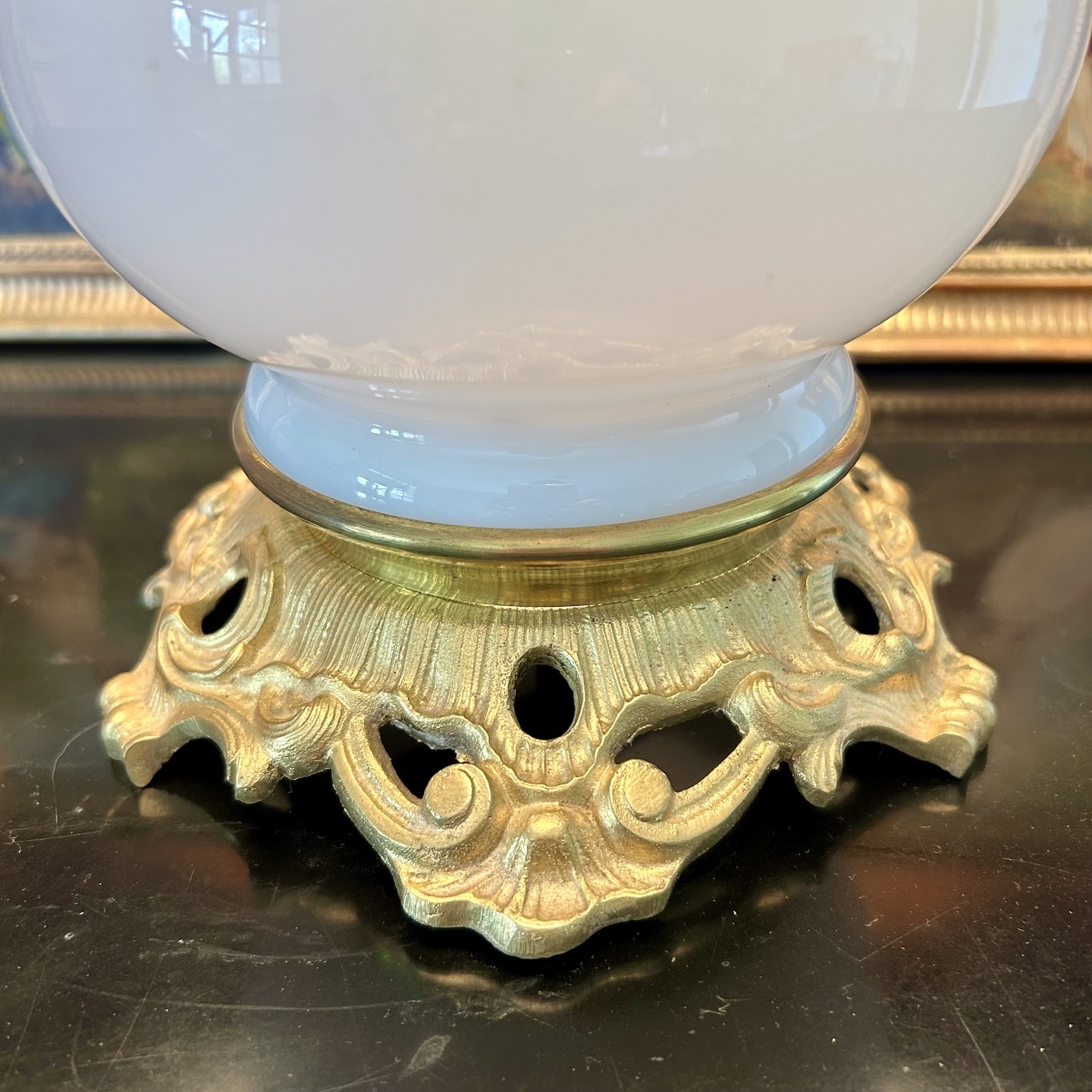 Lampe en Opaline Blanche XIXème Siècle-photo-6