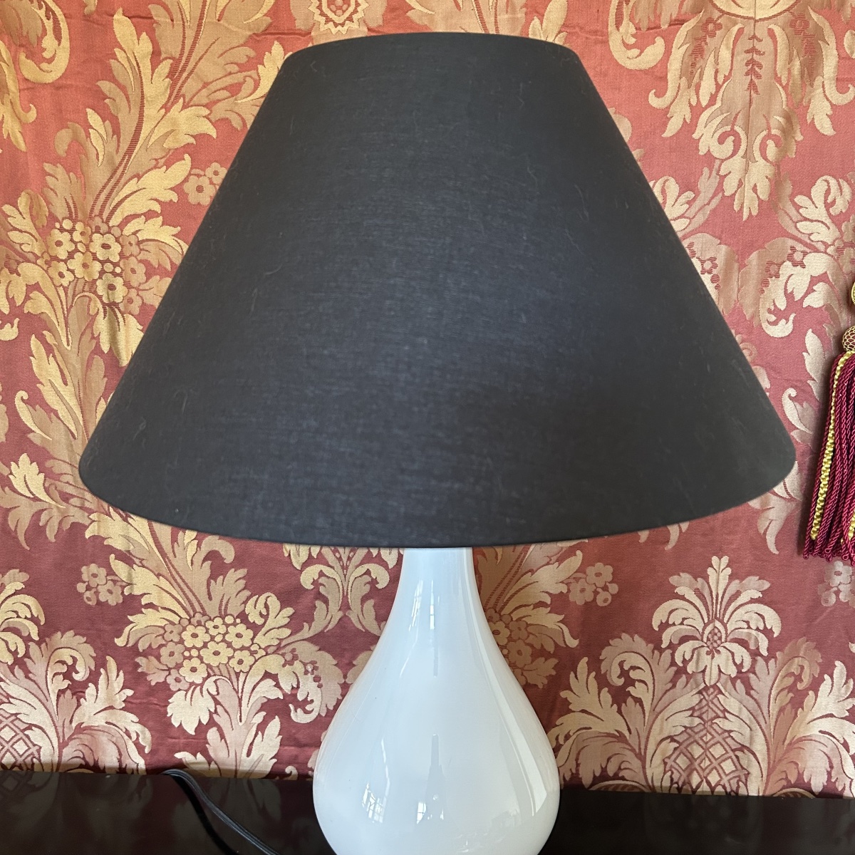 Lampe en Opaline Blanche XIXème Siècle-photo-7