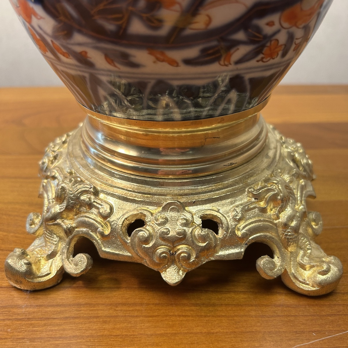 Paire de Lampes en Porcelaine IMARI - XIXe Siècle -photo-4