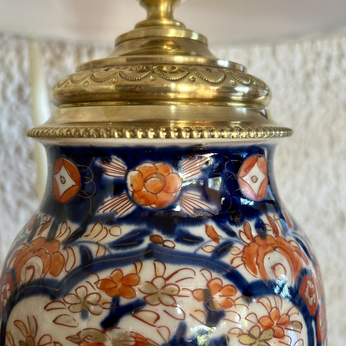 Pair Of 19th Century Imari Porcelain Lamps -photo-7