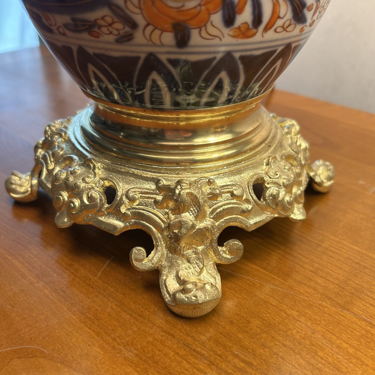 Paire de Lampes en Porcelaine IMARI - XIXe Siècle -photo-1