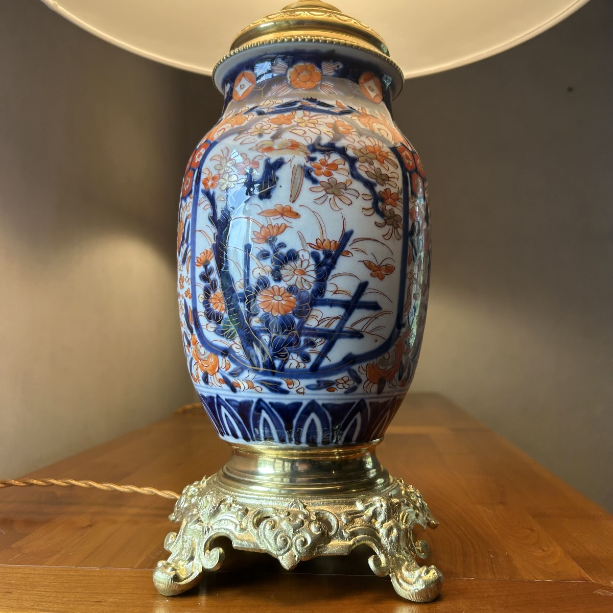 Paire de Lampes en Porcelaine IMARI - XIXe Siècle -photo-7