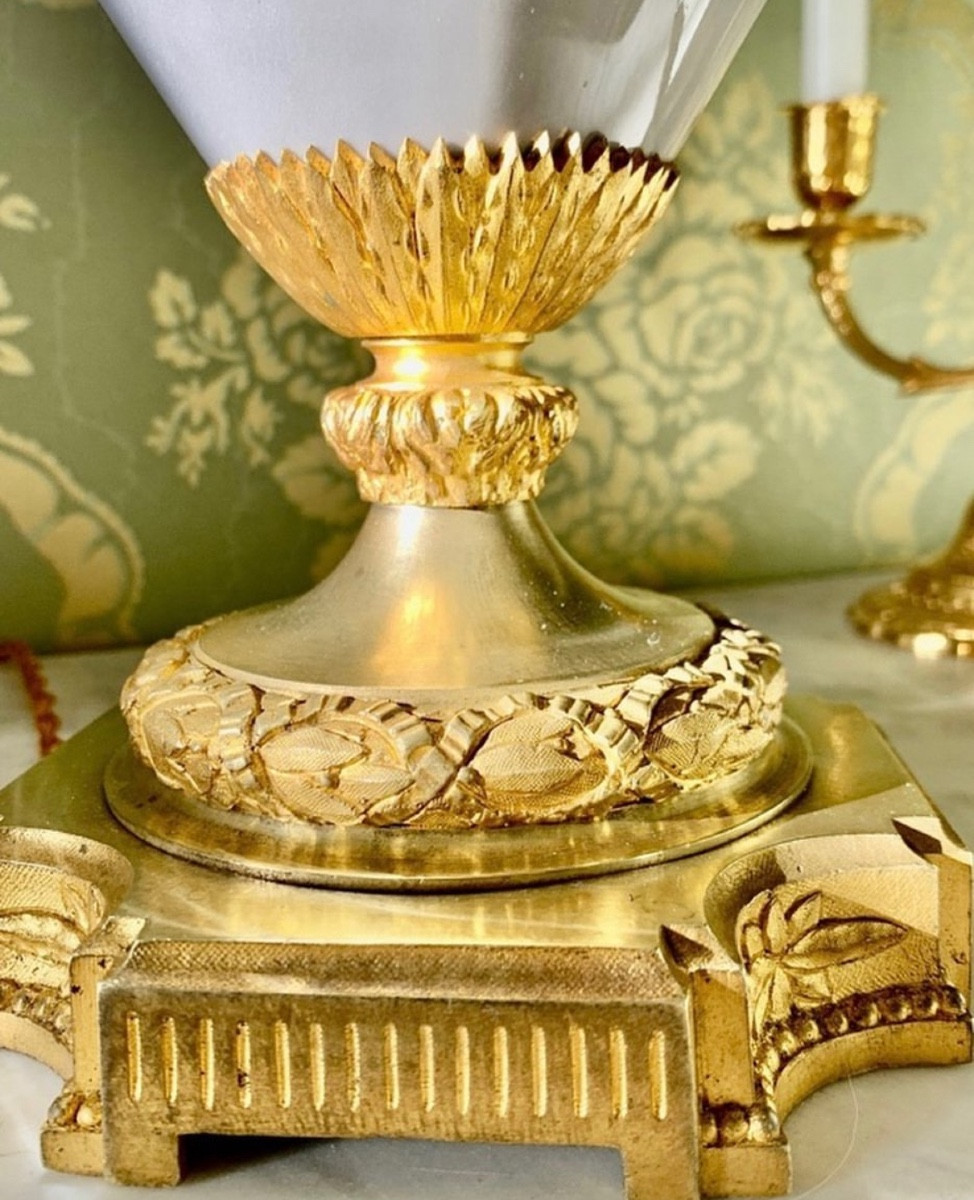 Lampe en Porcelaine Céladon XIXe Siècle -photo-3