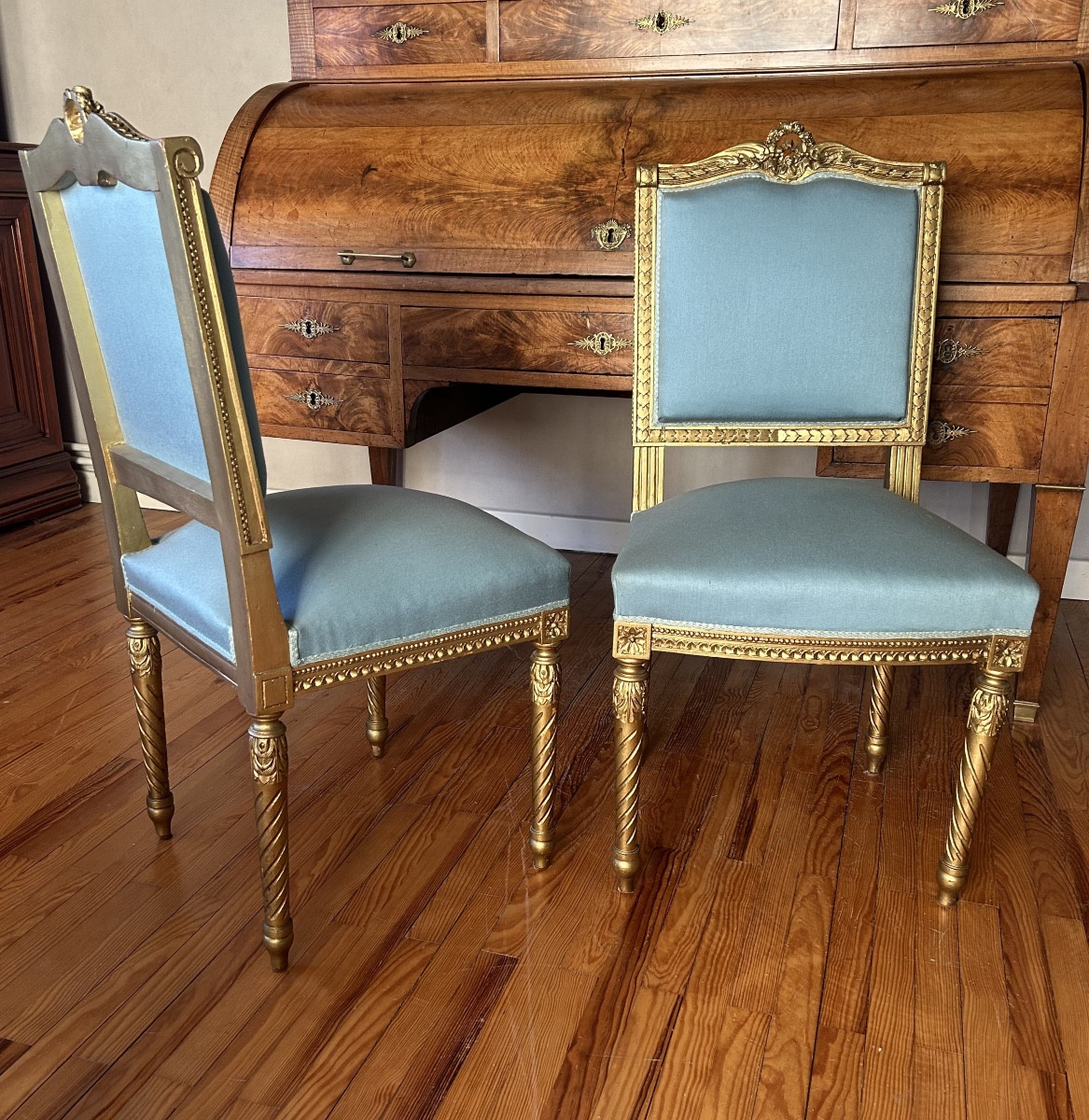 Paire de Chaises de Style Louis XVI Vers 1900-photo-3