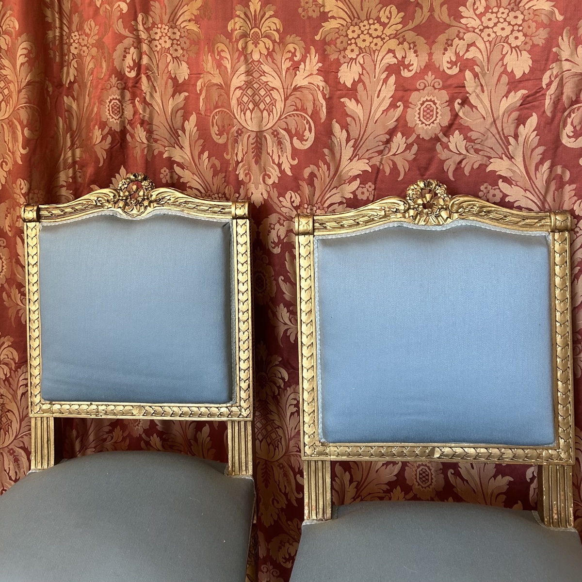 Pair Of Louis XVI Style Chairs Circa 1900-photo-2