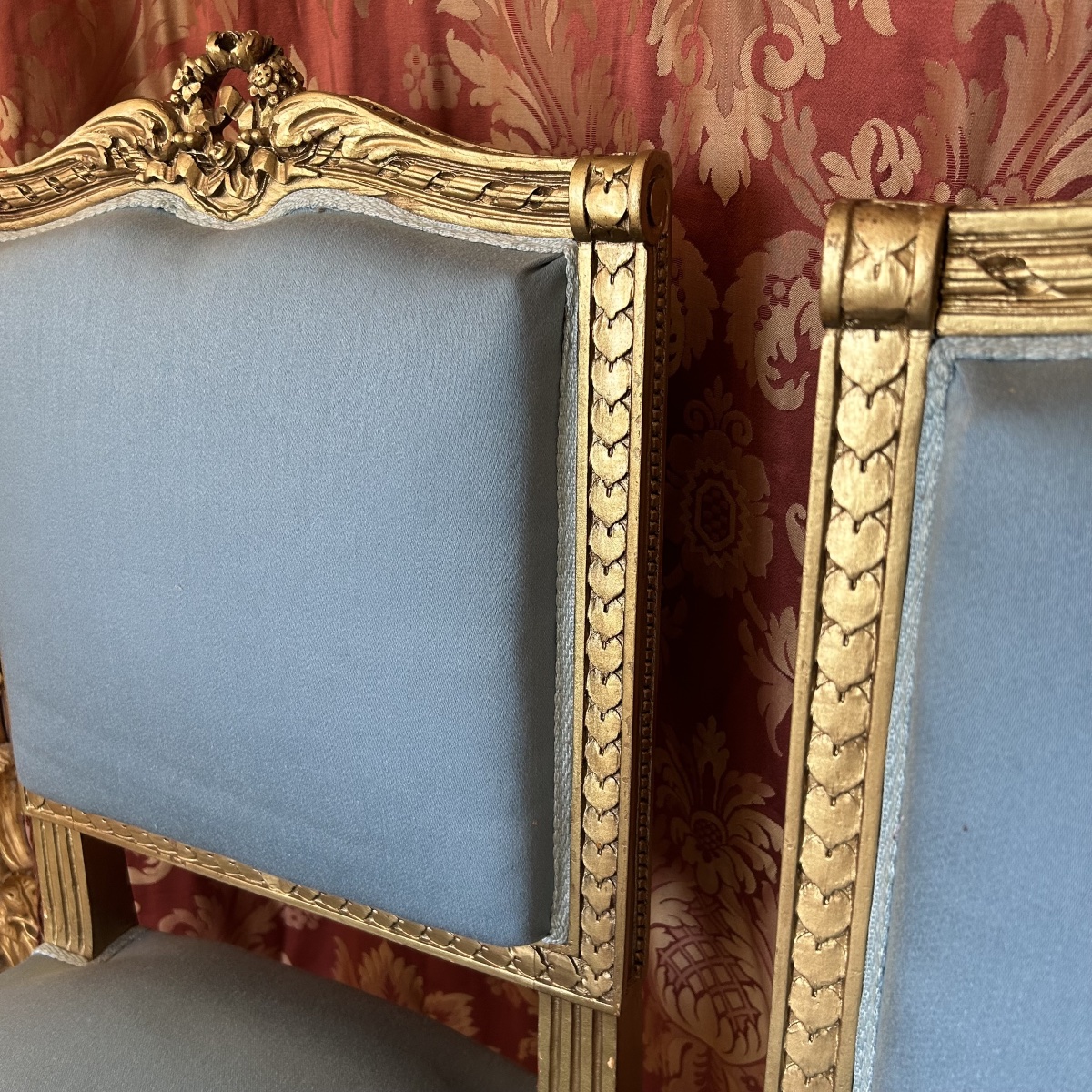 Pair Of Louis XVI Style Chairs Circa 1900-photo-3