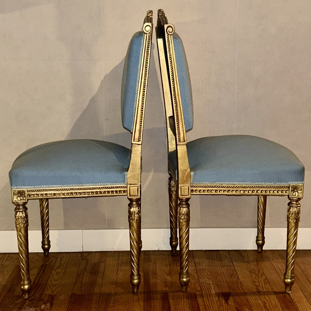 Paire de Chaises de Style Louis XVI Vers 1900-photo-2