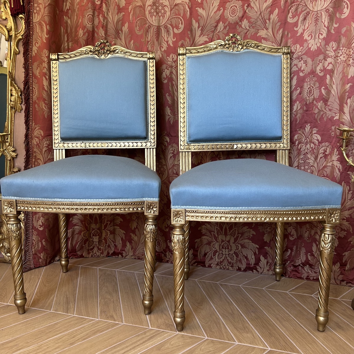 Pair Of Louis XVI Style Chairs Circa 1900-photo-2