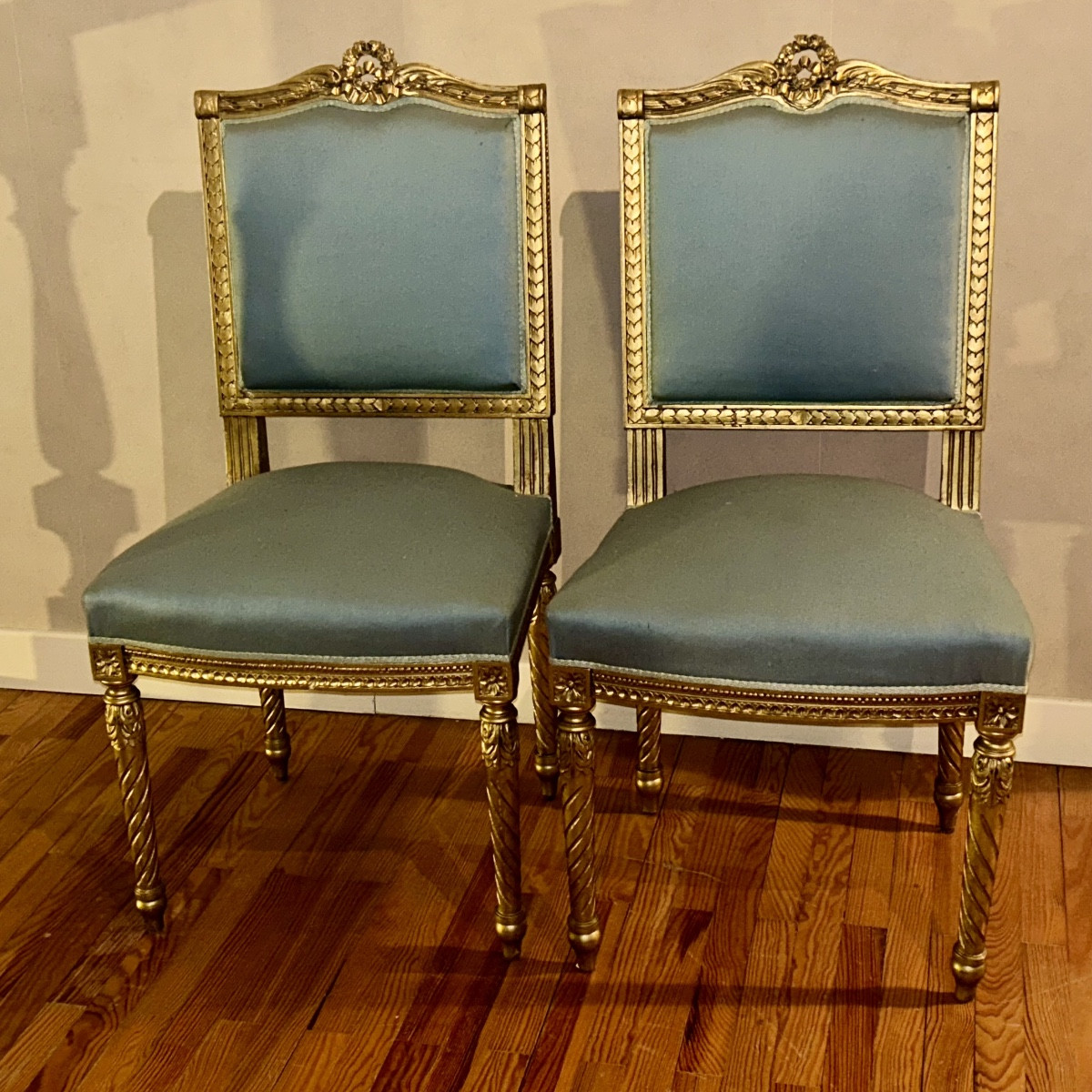 Paire de Chaises de Style Louis XVI Vers 1900