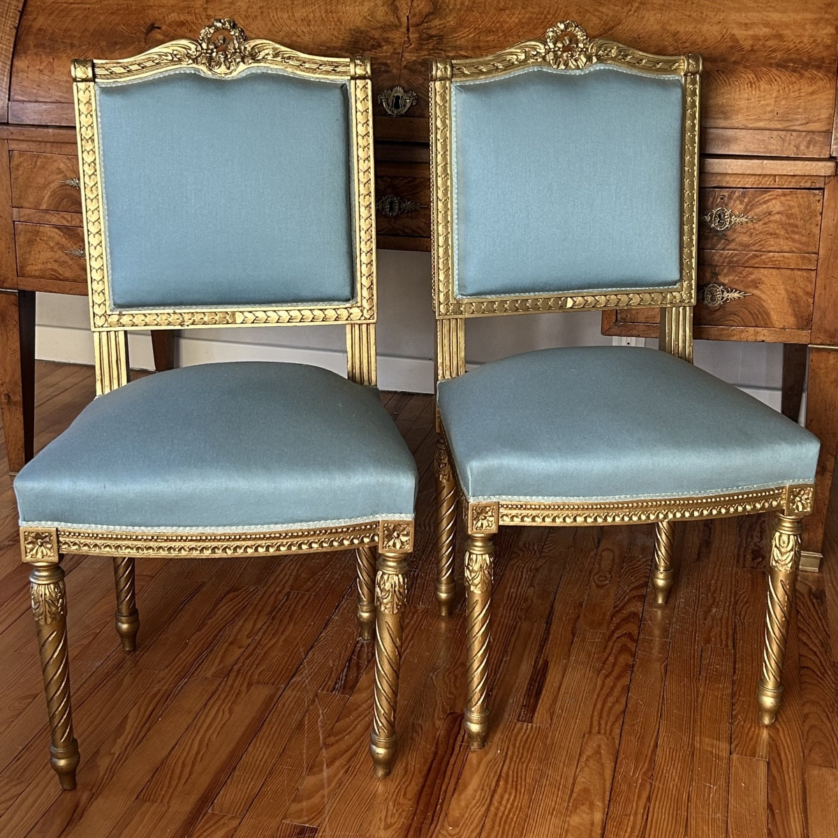Paire de Chaises de Style Louis XVI Vers 1900