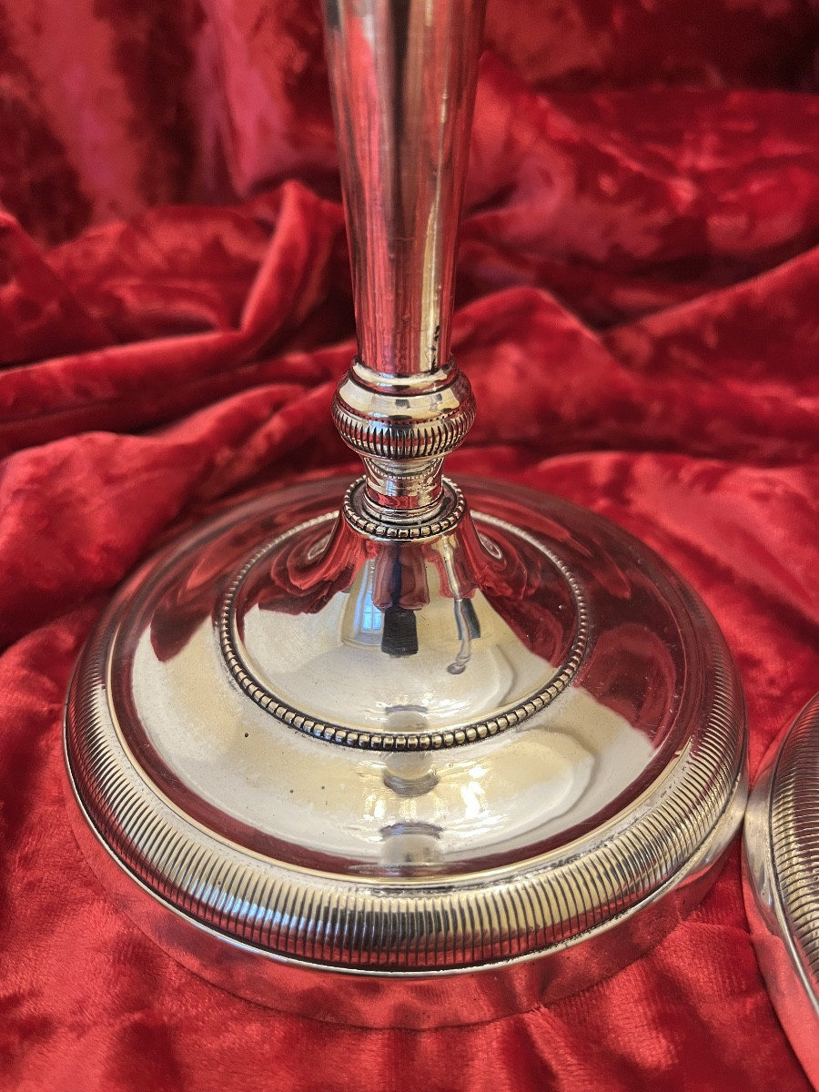 Pair Of Empire Period Candlesticks Or Torches-photo-4