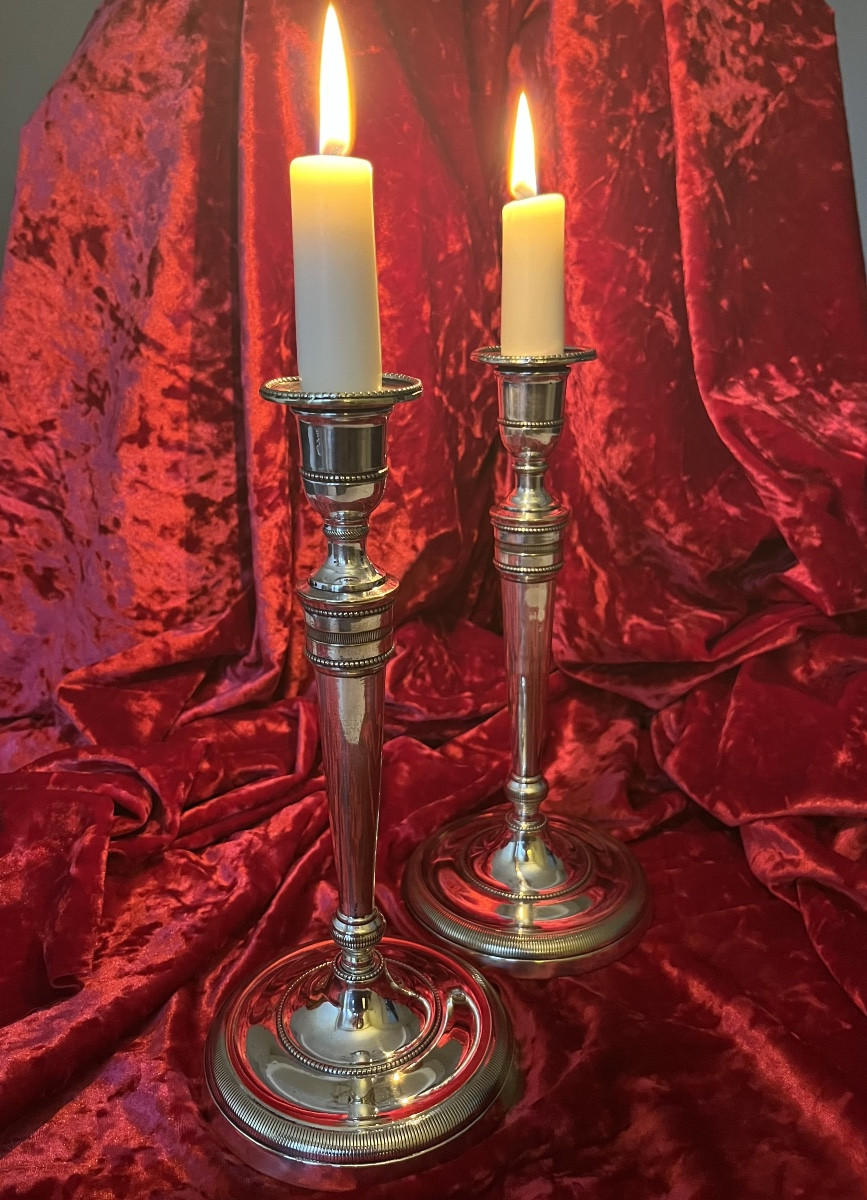 Pair Of Empire Period Candlesticks Or Torches