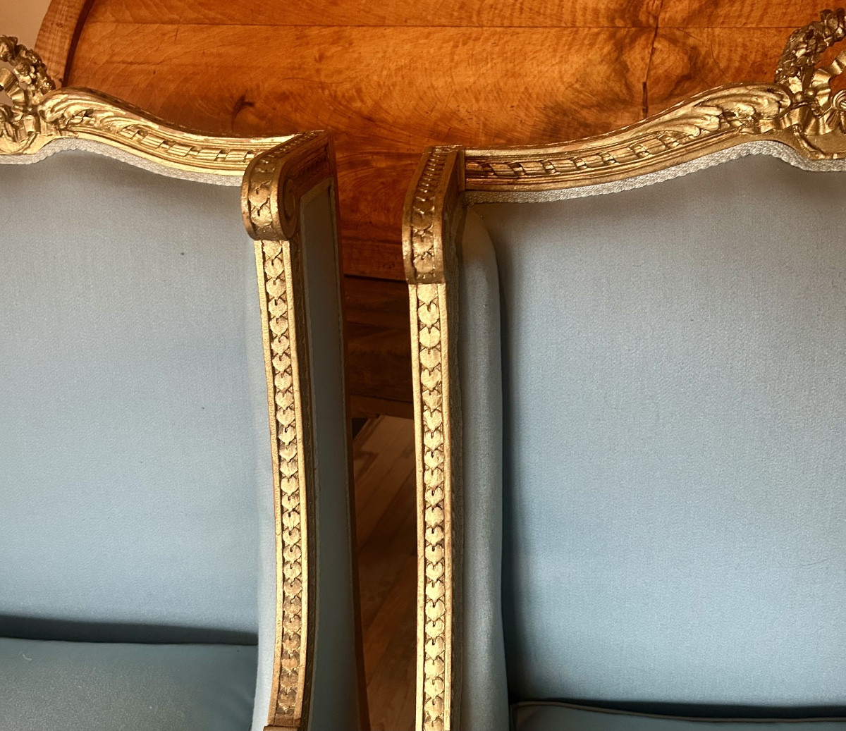 Paire de Bergères à Oreilles de Style Louis XVI vers 1900-photo-4