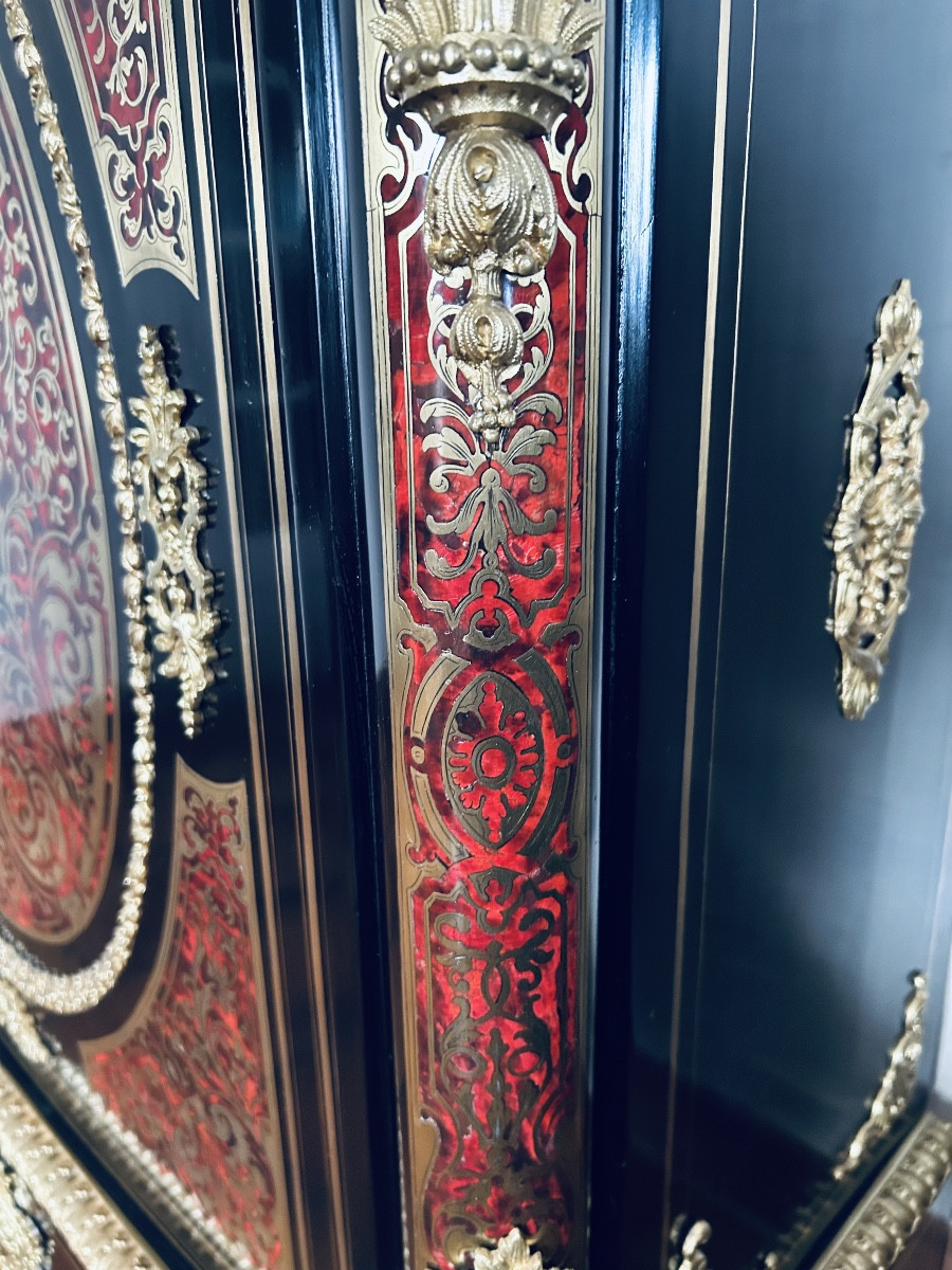 Meuble d'Appui en Marqueterie BOULLE Epoque Napoléon III-photo-4