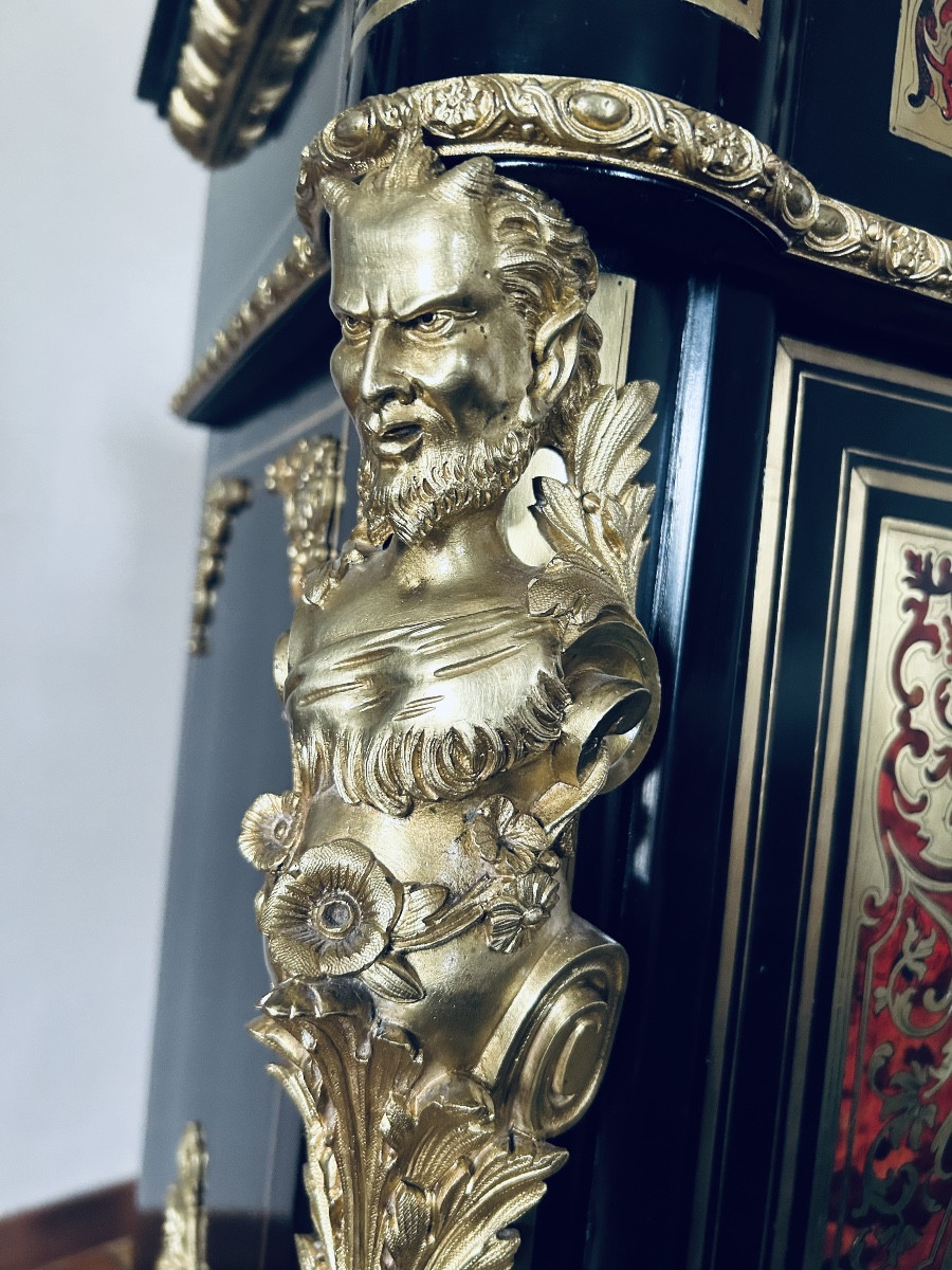 Meuble d'Appui en Marqueterie BOULLE Epoque Napoléon III-photo-6