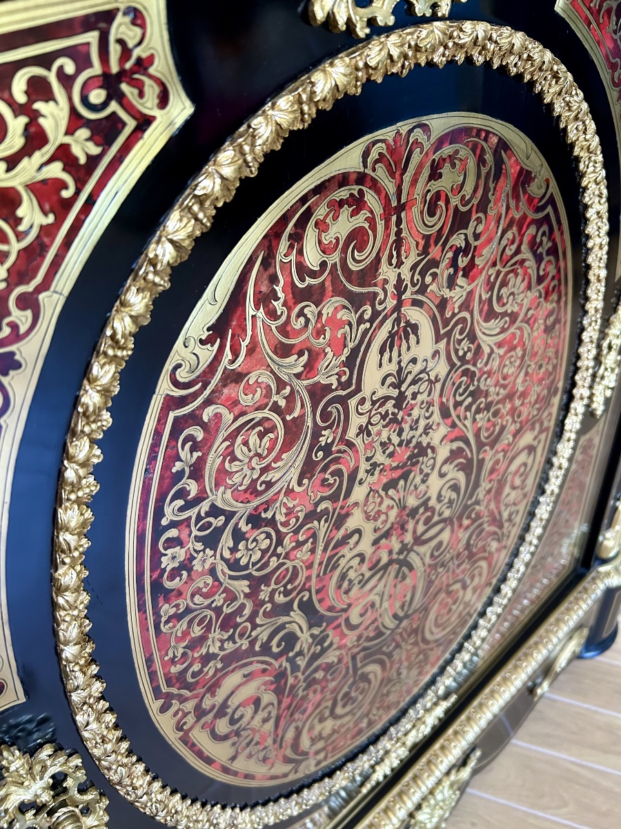 French Cabinet With Boule Marquetry, Napoleon III Period-photo-1