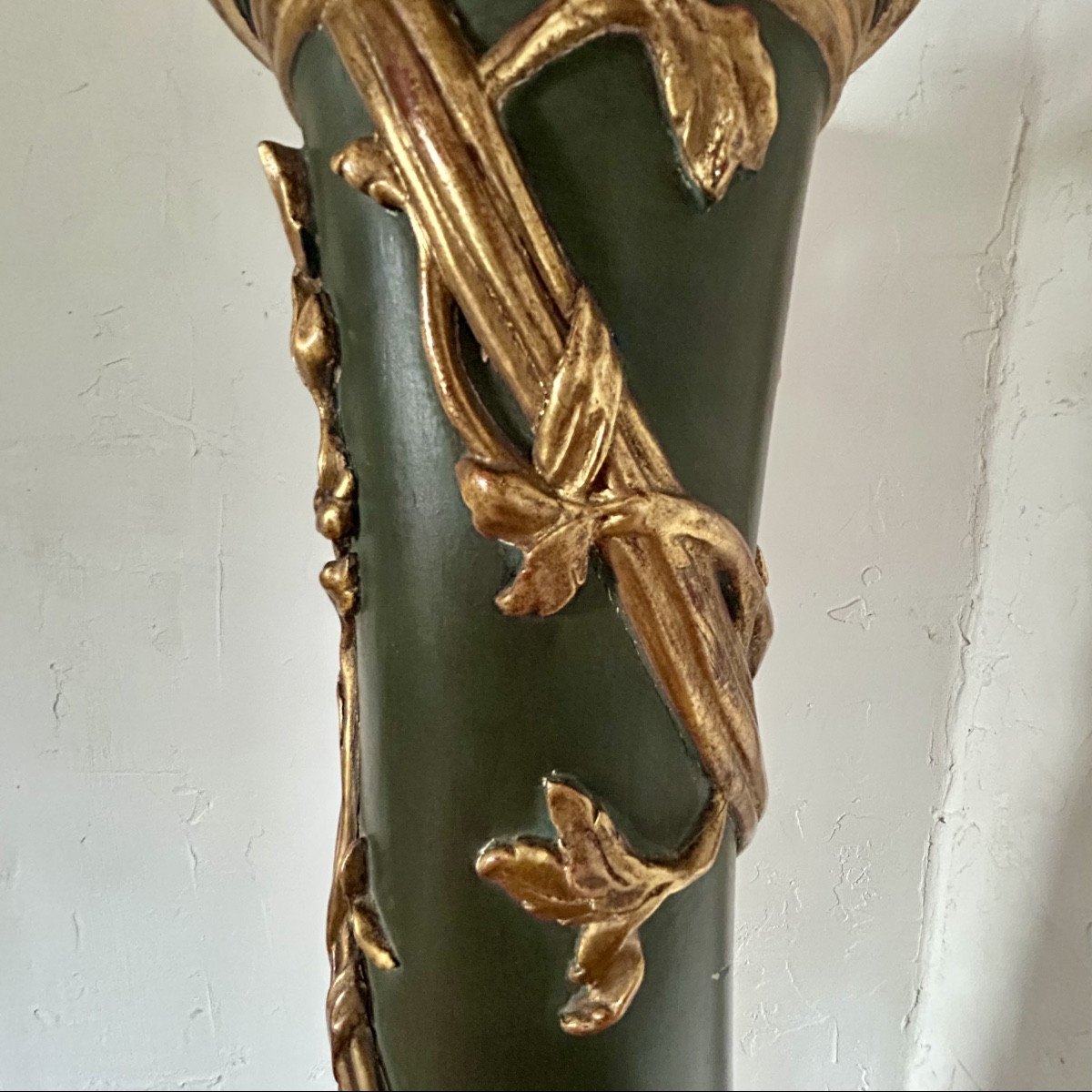 Column - Painted Wooden Pedestal - 19th Century-photo-5