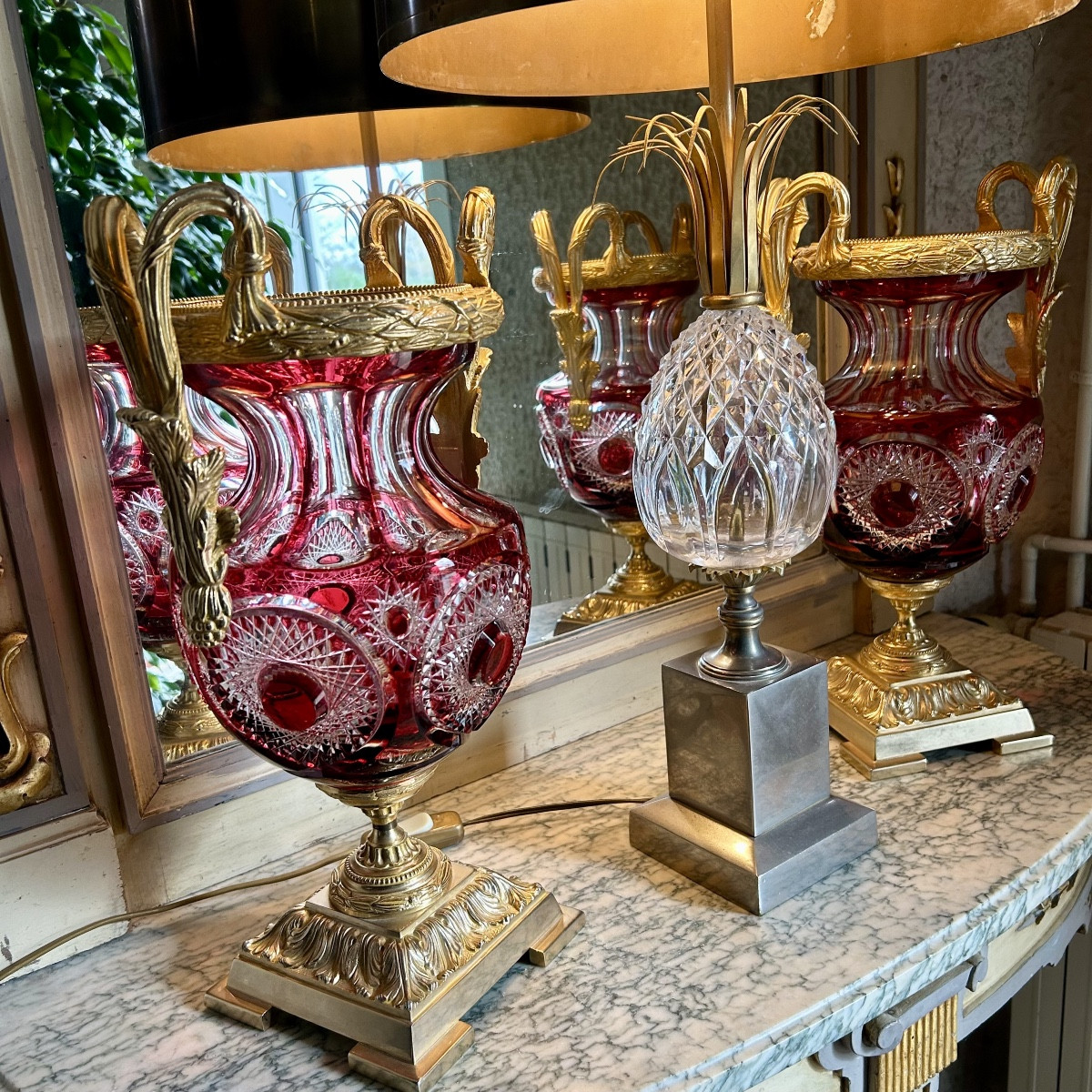 Pair Of Medici Crystal Vases - Maison Benito-photo-2