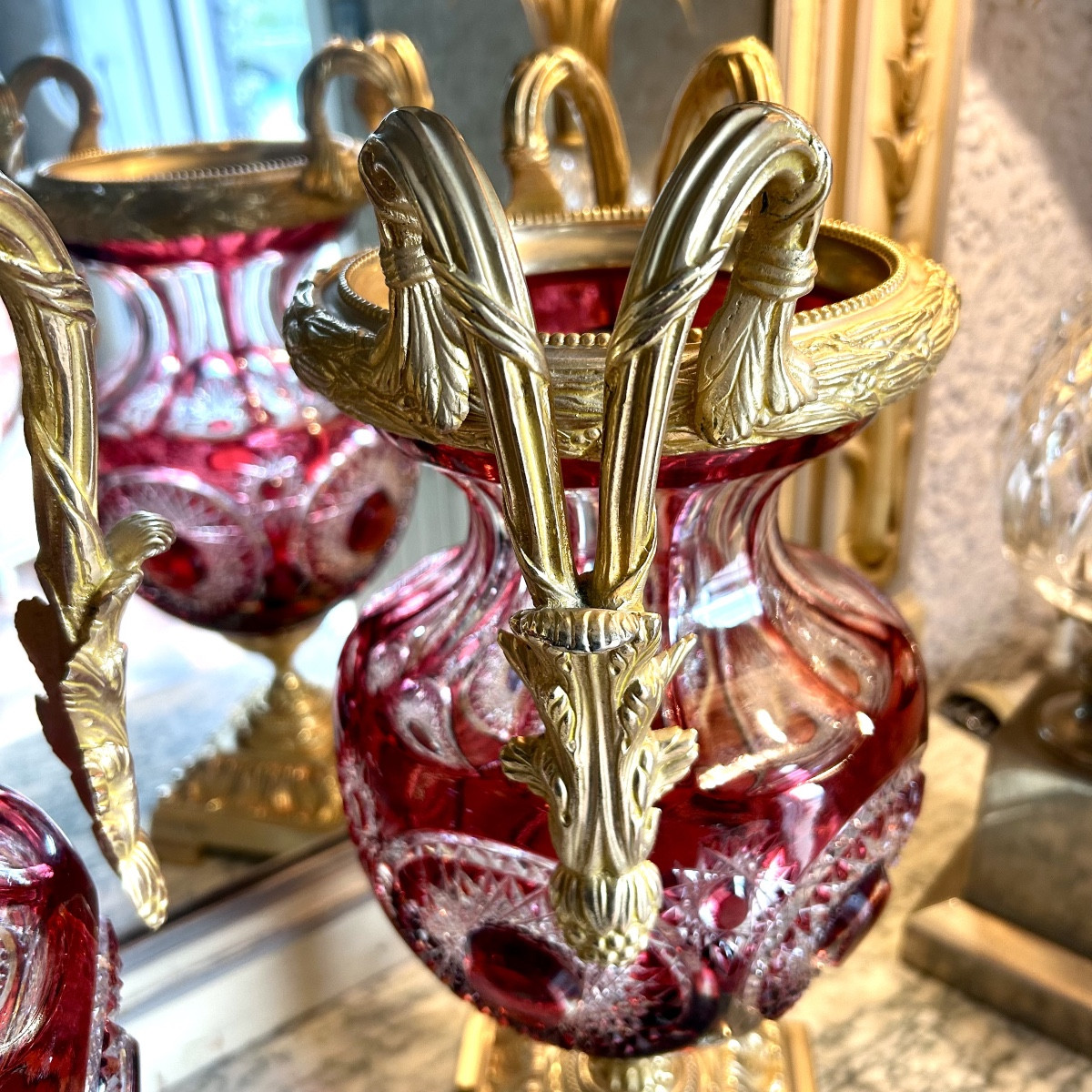 Pair Of Medici Crystal Vases - Maison Benito-photo-1