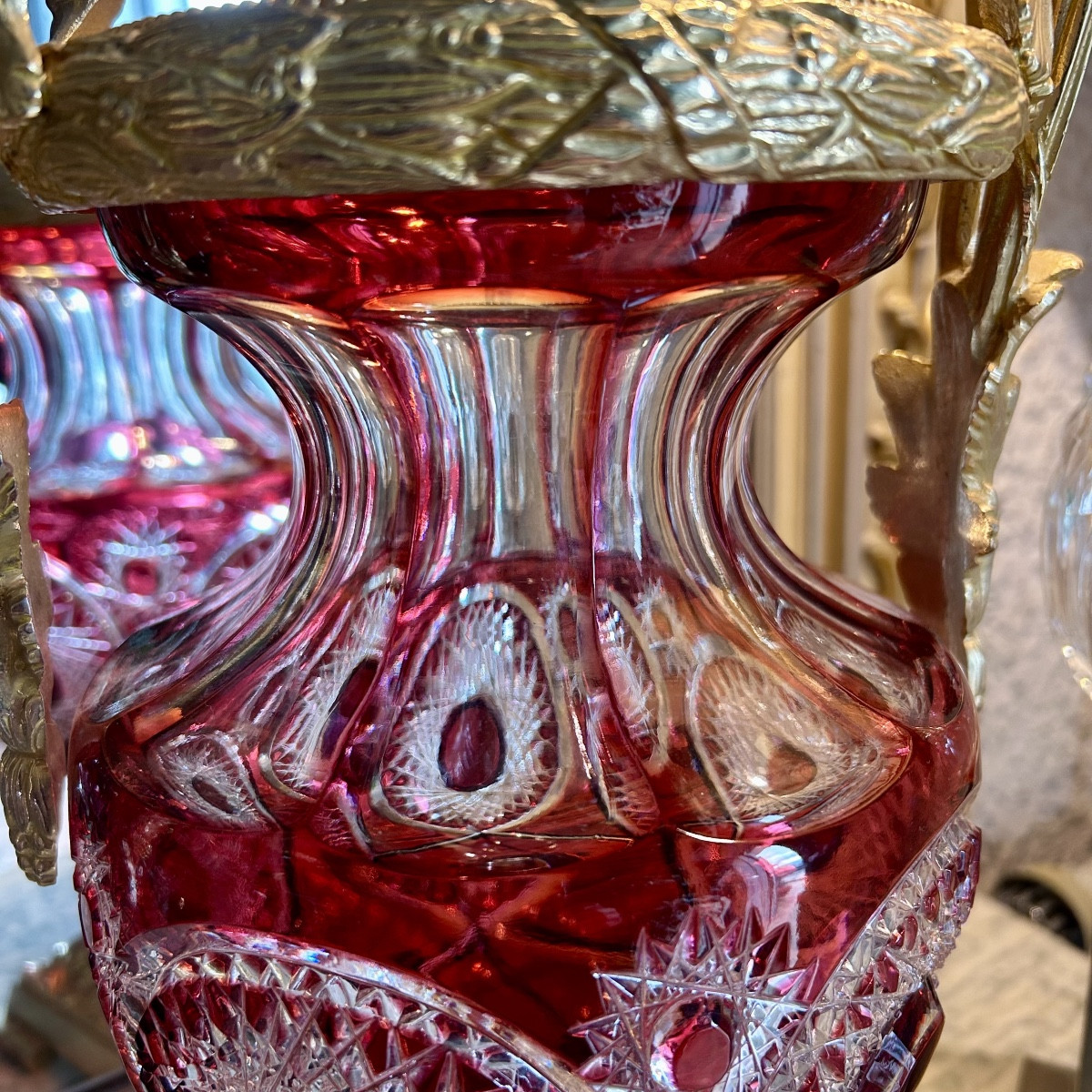 Pair Of Medici Crystal Vases - Maison Benito-photo-4