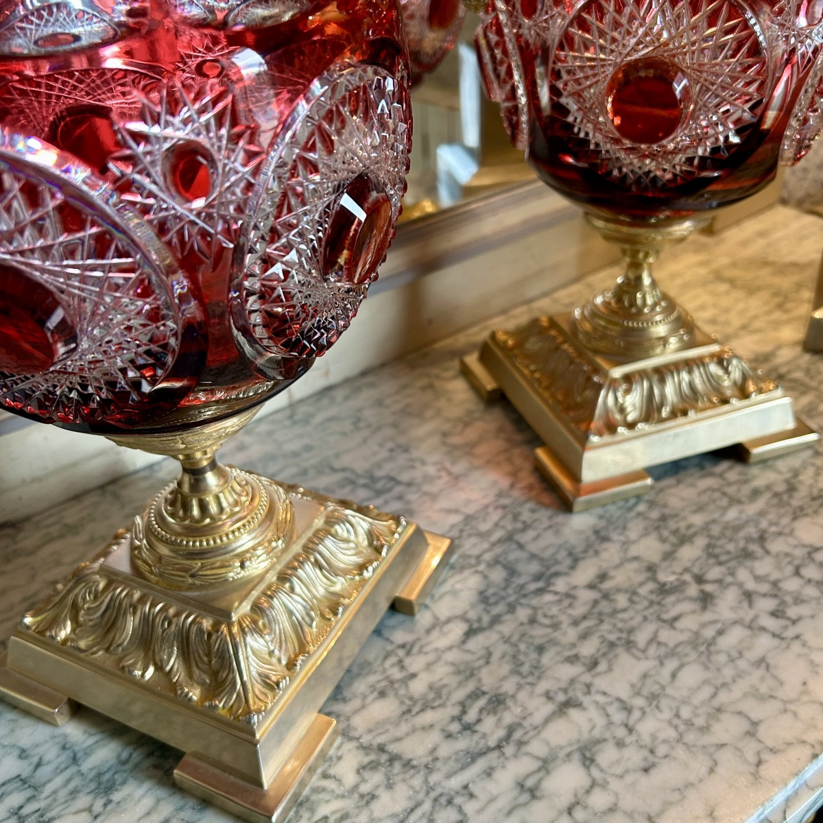 Pair Of Medici Crystal Vases - Maison Benito-photo-7