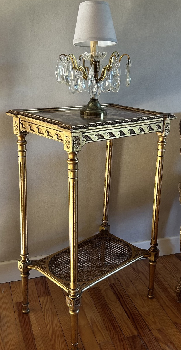Table d'Appoint ou Guéridon de Style Louis XVI-photo-3