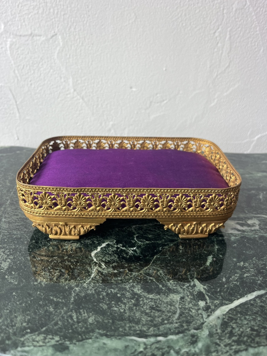 19th-century Gilded Bronze Jewelry Box