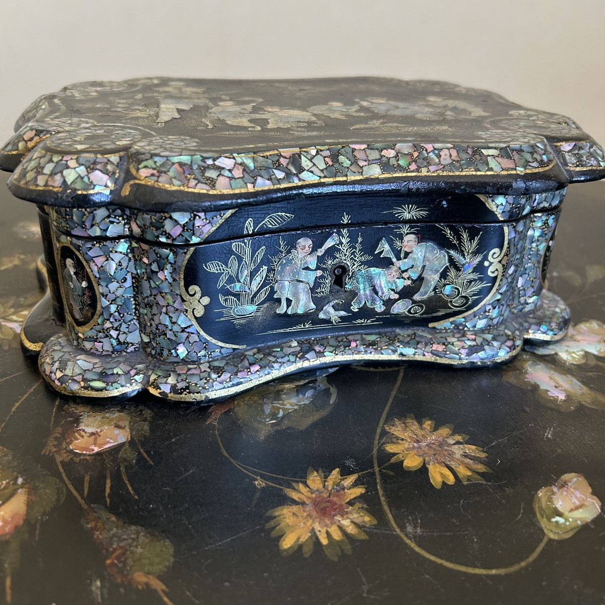 Coffret Napoléon III avec Incrustation de Burgau - Epoque XIXe Siècle-photo-4