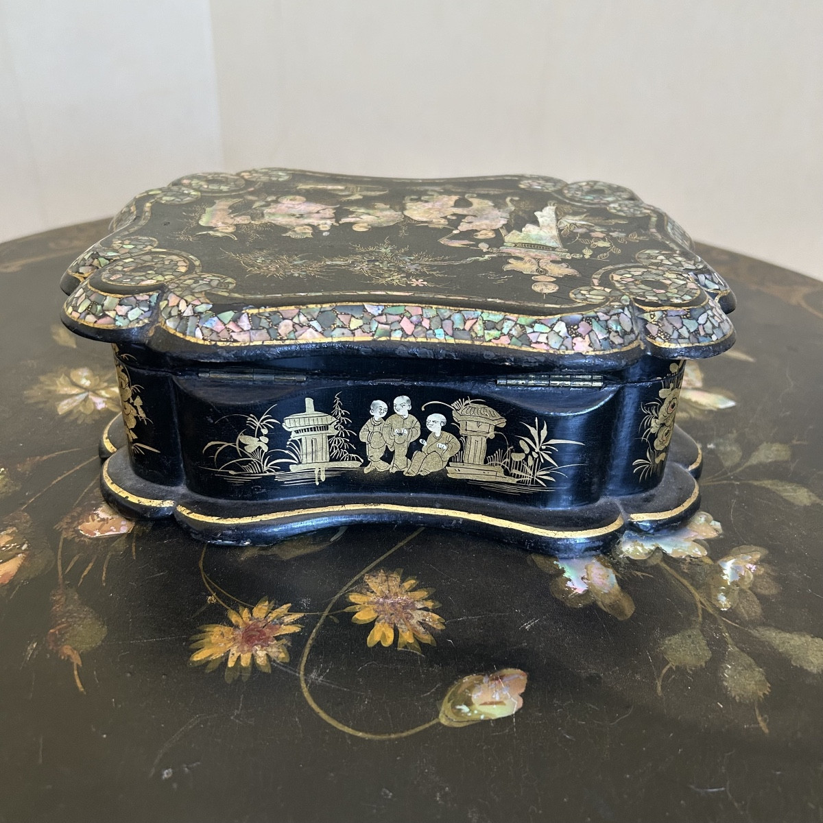 Coffret Napoléon III avec Incrustation de Burgau - Epoque XIXe Siècle-photo-5