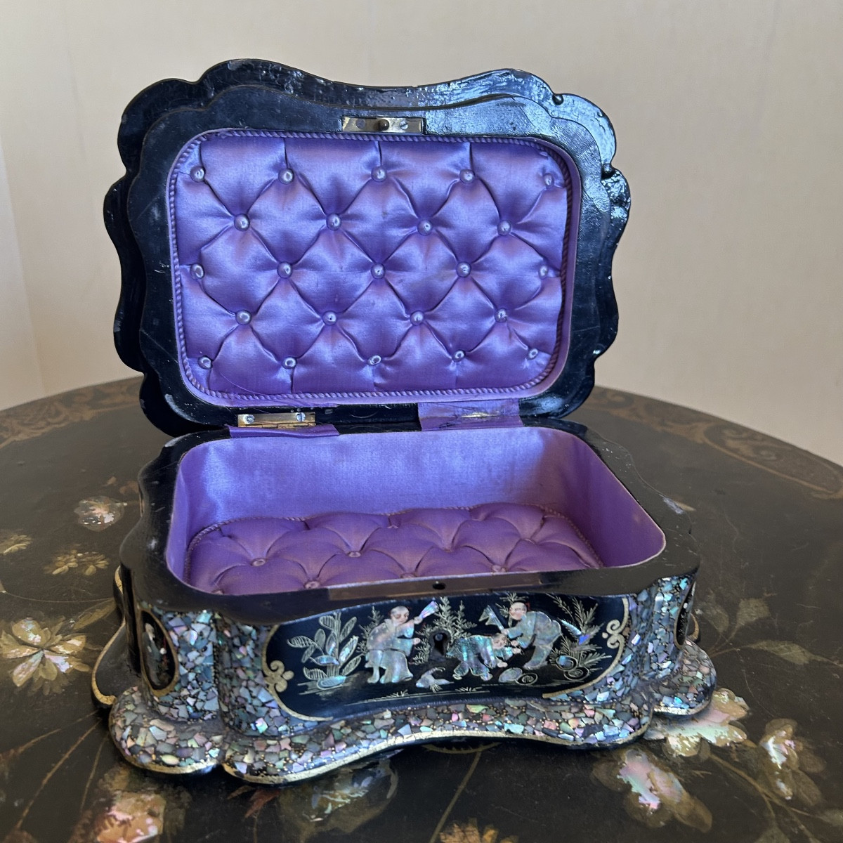 Coffret Napoléon III avec Incrustation de Burgau - Epoque XIXe Siècle-photo-8