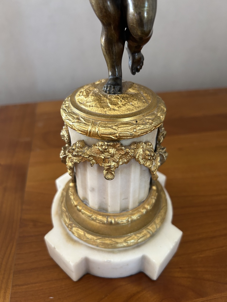 Paire de Candélabres aux Putti en Bronze - XIXème Siècle-photo-3