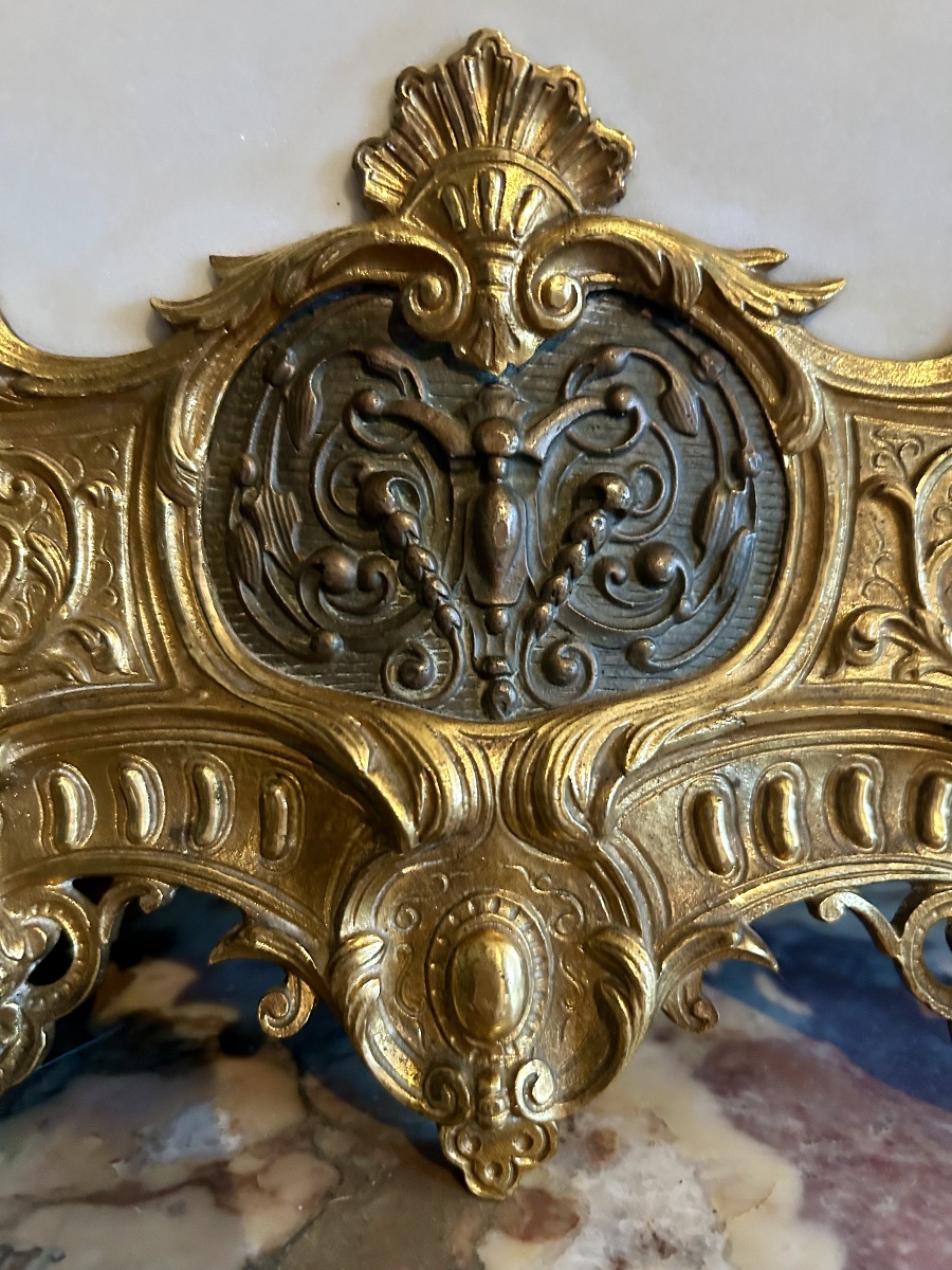 19th-century Marble And Bronze Clock-photo-2