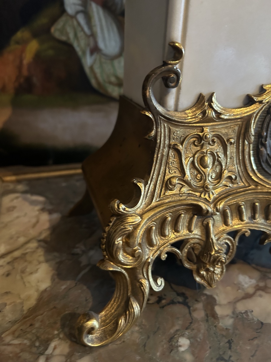 19th-century Marble And Bronze Clock-photo-4