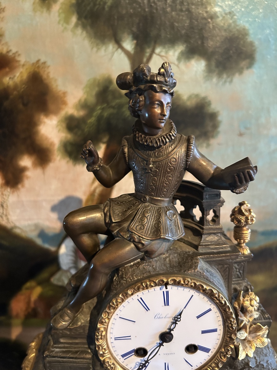 19th-century Marble And Bronze Clock-photo-5