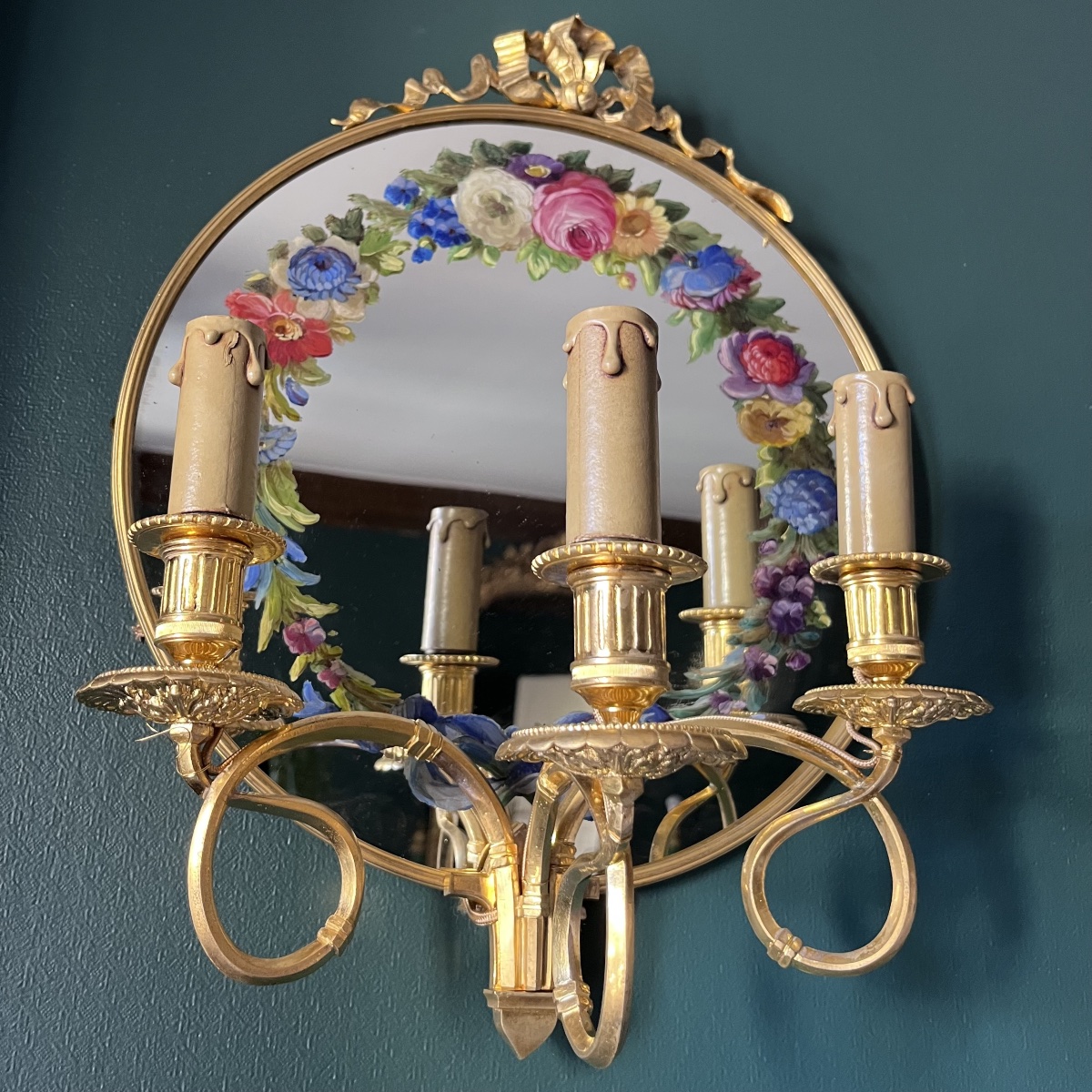 Louis XVI-style Wall Sconce In Gilded Bronze-photo-2