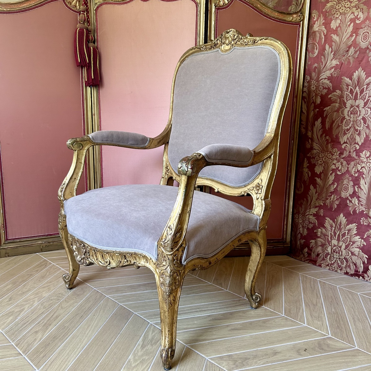 Fauteuil à la Reine de Style Louis XV - XXème Siècle-photo-2