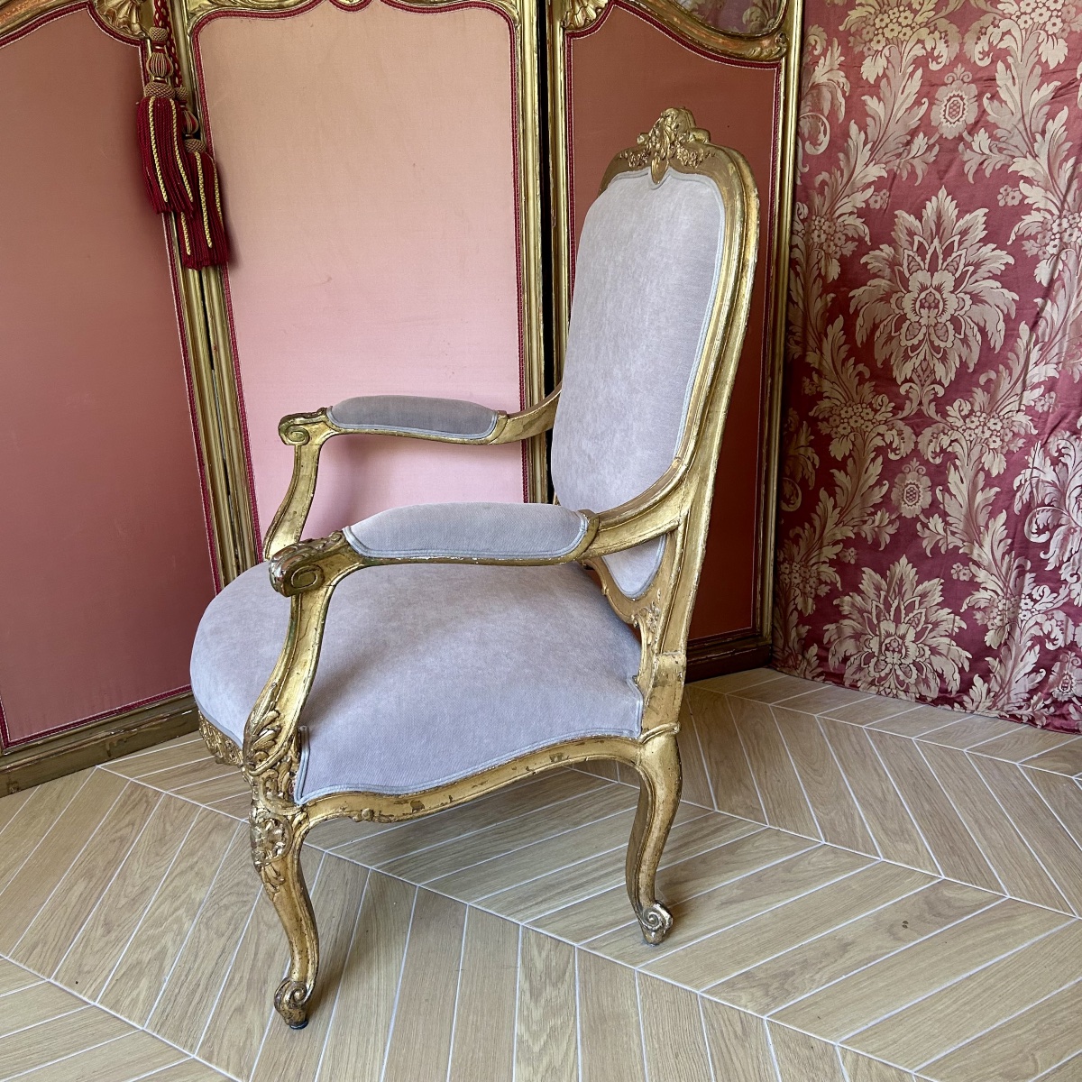 Fauteuil à la Reine de Style Louis XV - XXème Siècle-photo-3