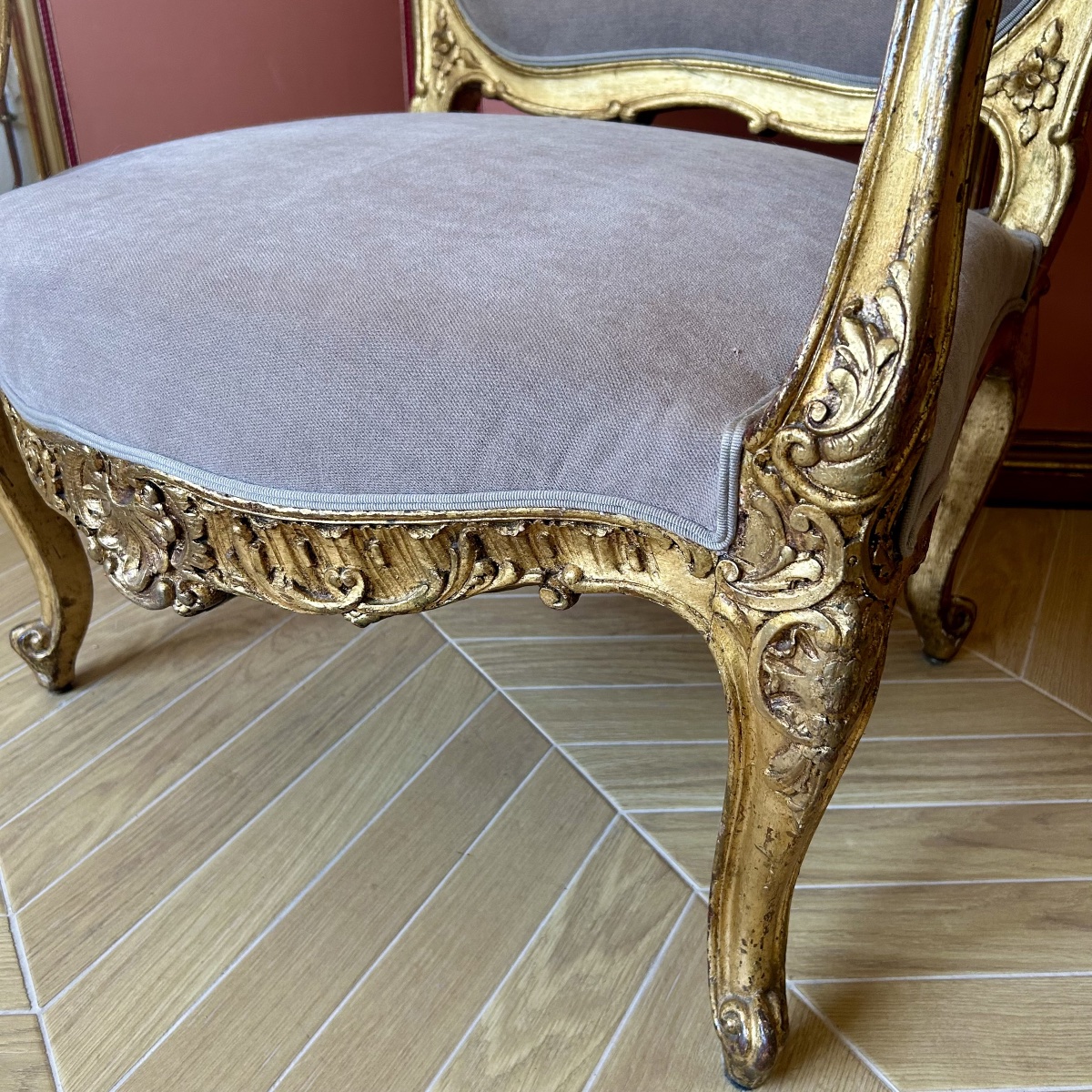 Fauteuil à la Reine de Style Louis XV - XXème Siècle-photo-4
