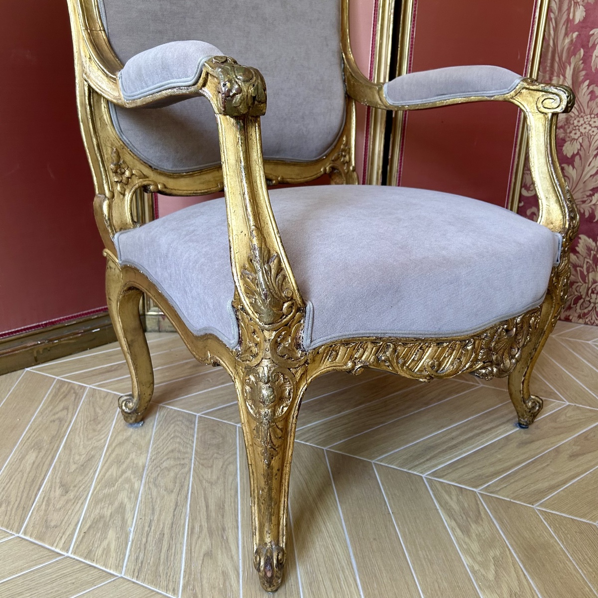 Fauteuil à la Reine de Style Louis XV - XXème Siècle-photo-1