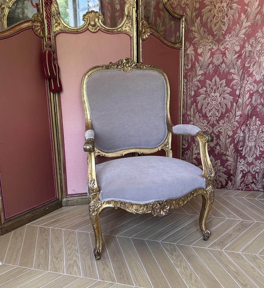 Fauteuil à la Reine de Style Louis XV - XXème Siècle-photo-8