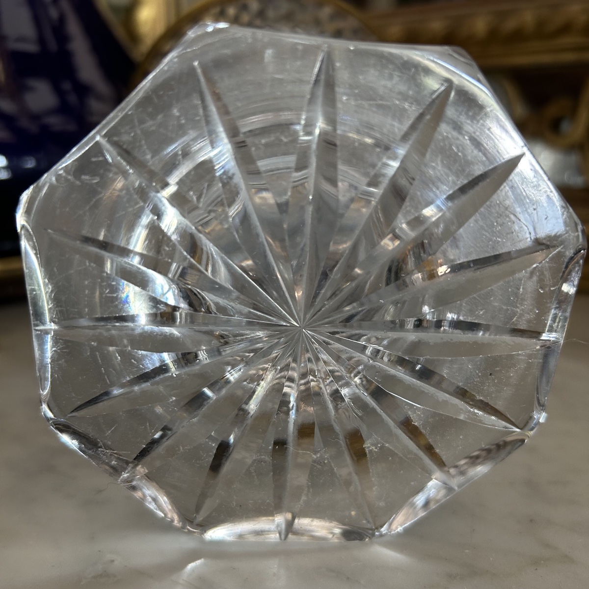 Charles X-style Vase In Cut Crystal And Gilded Bronze-photo-6