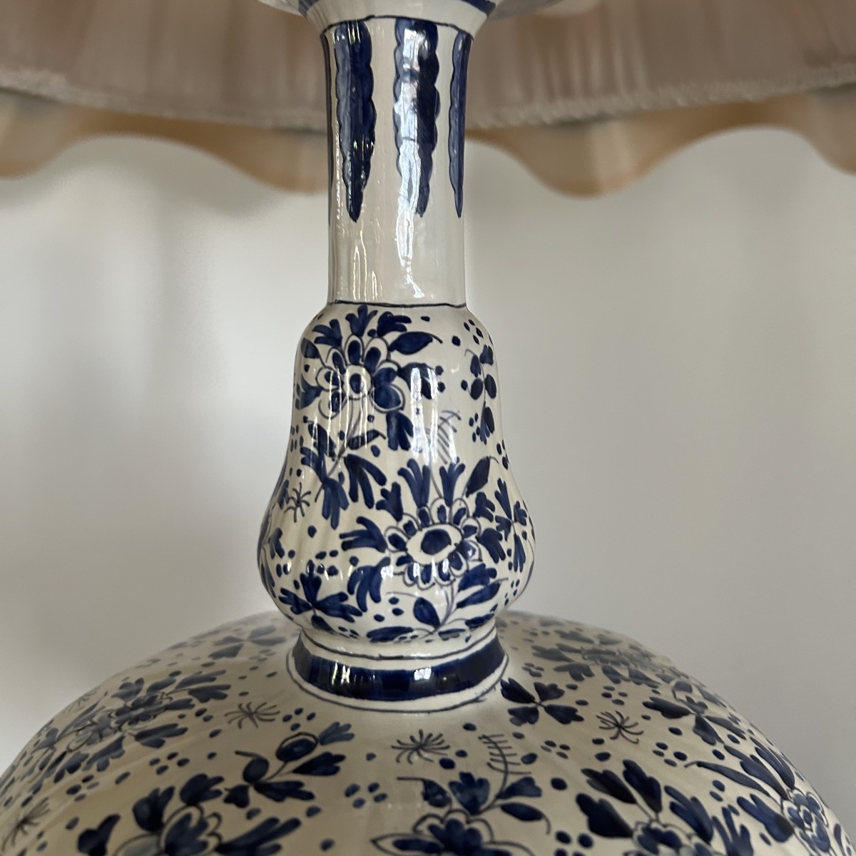 Lampe en Faïence de DELF - Epoque fin XIXe Siècle-photo-6