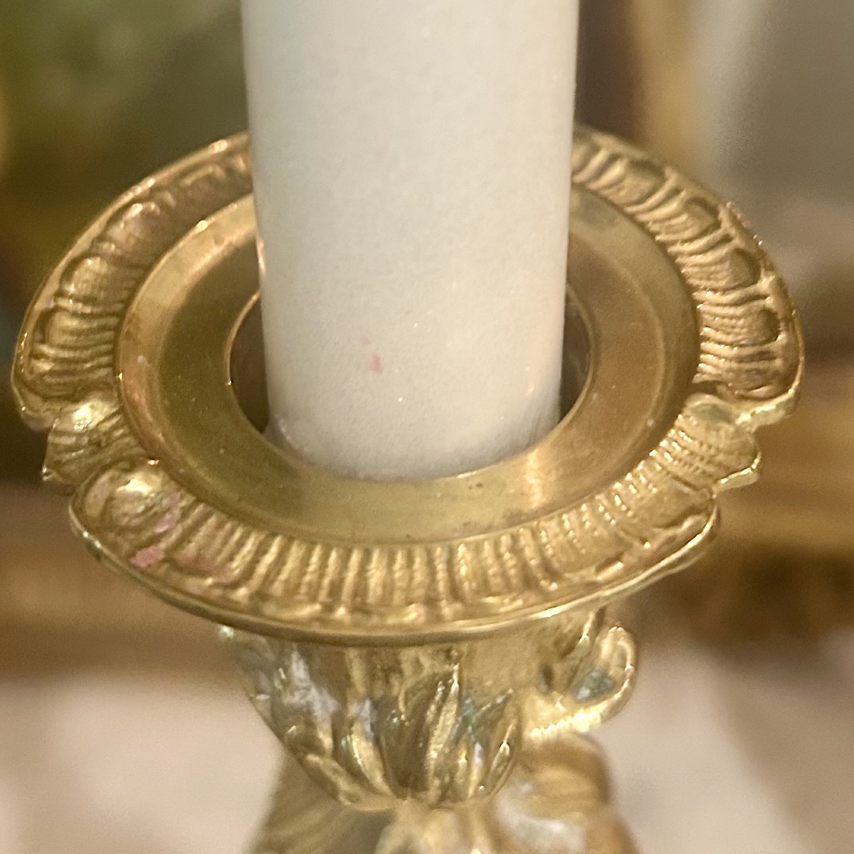 Pair Of Gilded Bronze Candlesticks Or Torchholders, 18th Century-photo-4