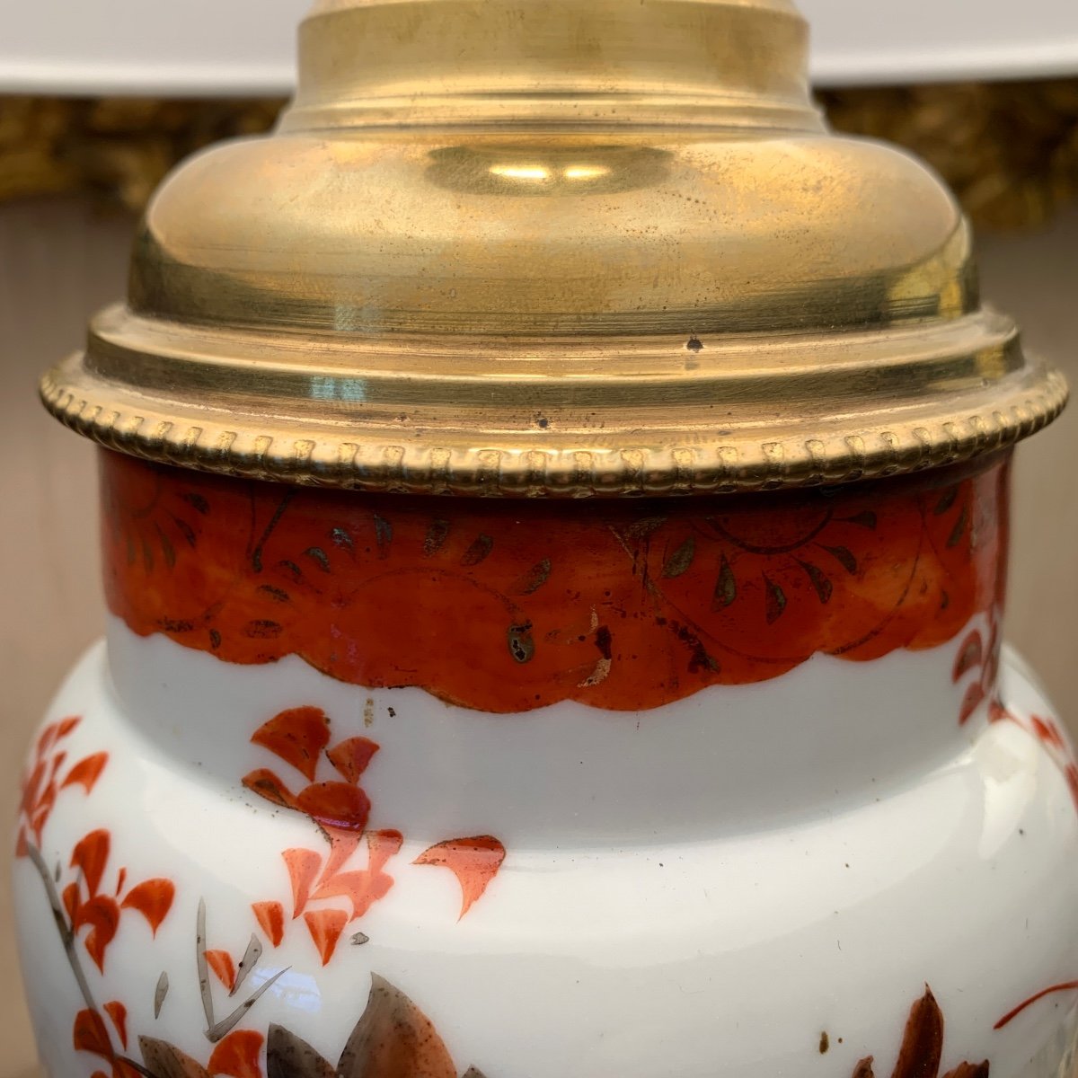 Paire De Lampes Porcelaine Imari XIXème siècle-photo-2