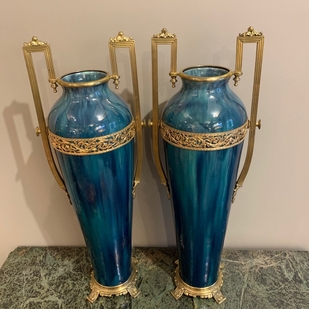 Pair Of Porcelain Vases From Sèvres - XIXth Century-photo-4