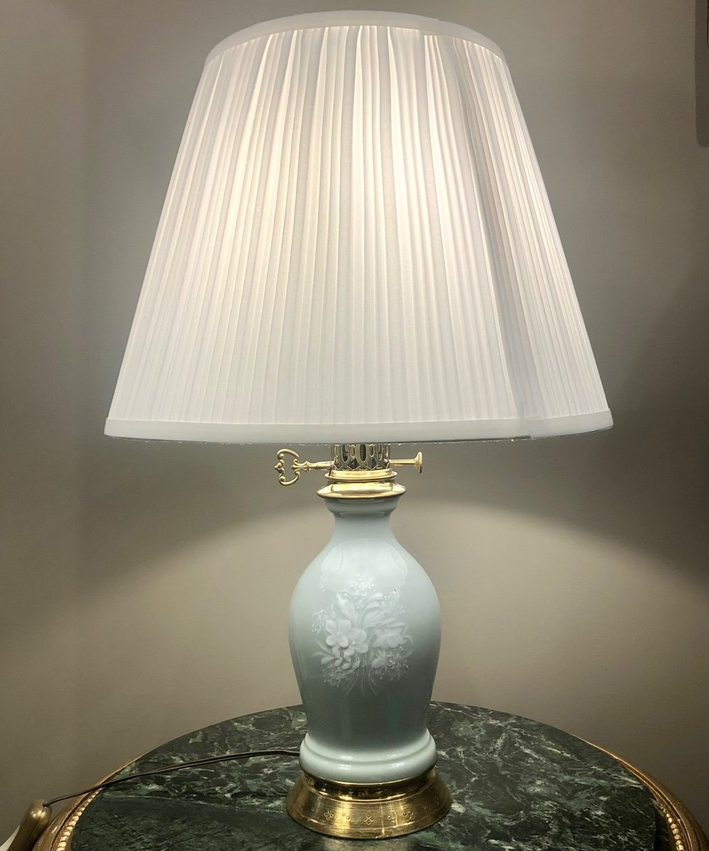 Lampe En Porcelaine Céladon XIXe siècle-photo-2