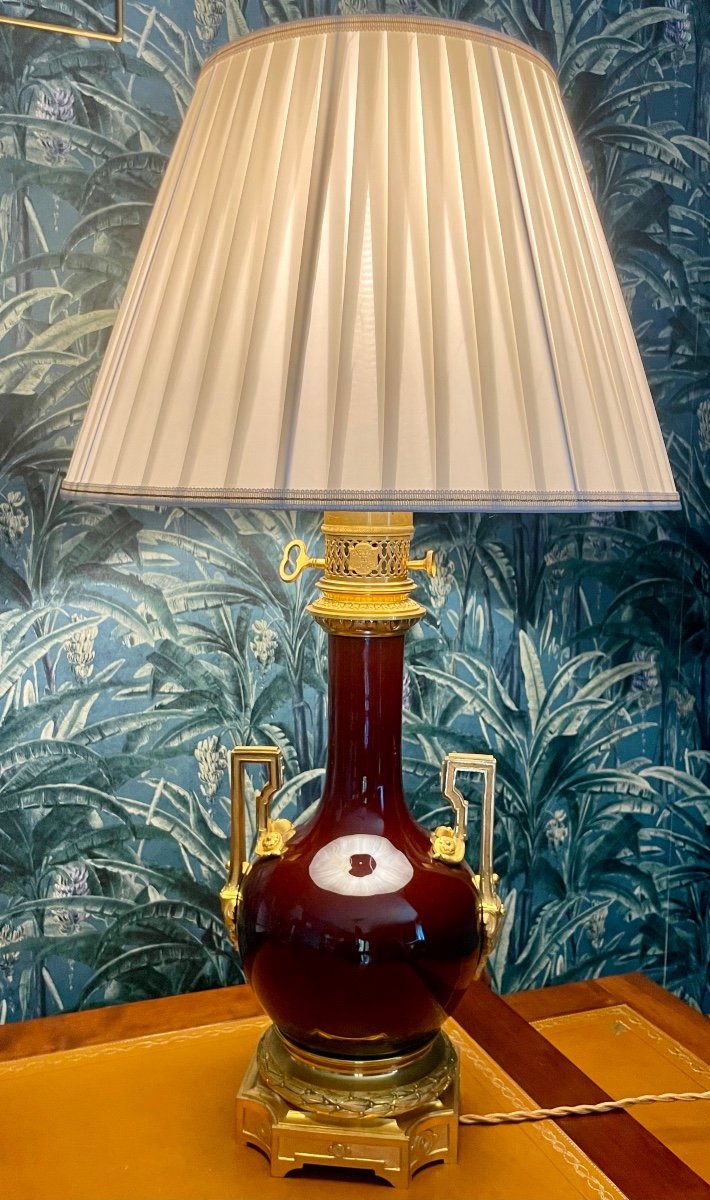 Lampe en Porcelaine Sang de Boeuf "Charles Ficquenet"