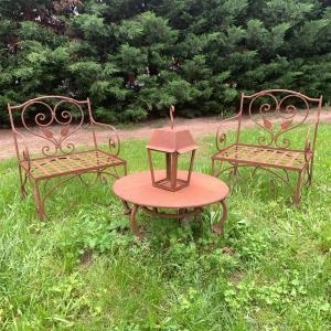 Wrought-iron Garden Armchairs 