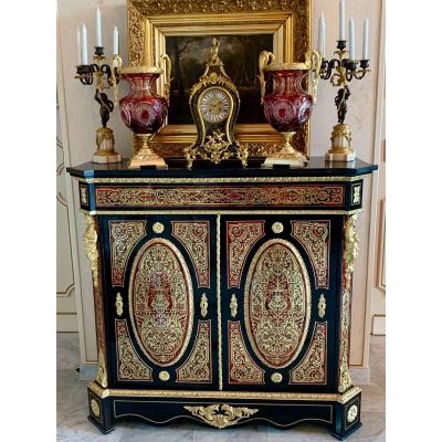 Napoleon III Period Boulle Marquetry Side Cabinet 