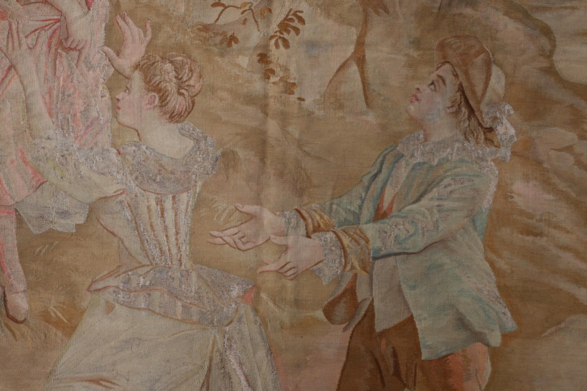 Aubusson Tapestry - XIX E. Century - 2m66hx2m06l - N° 1128-photo-3